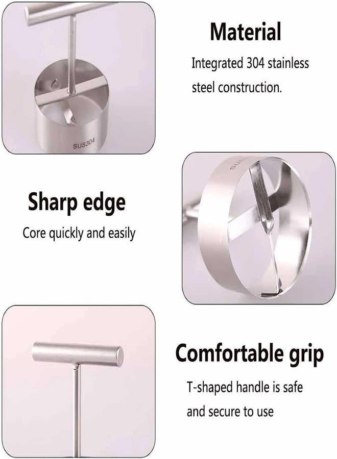 TASKHOUSE أداة إزالة بذور الفاكهة والخضراوات من تاسك هاوس، مصنوعة من الفولاذ المقاوم للصدأ، بمقبض مريح، مناسبة للمطبخ (قطعة واحدة). - Image 2